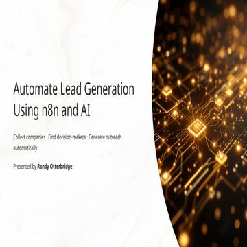 How to Build an Automated Lead Generation System Using n8n and AI | PPTX