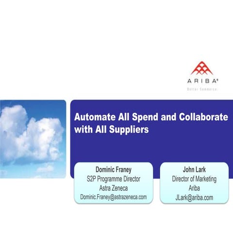 Automate all spend and collaborate with all suppliers