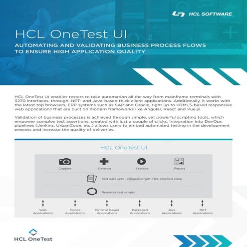 HCL OneTest Performance | PDF