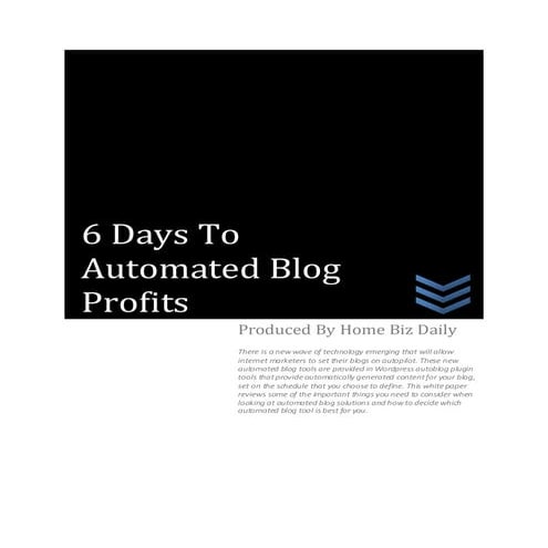 Automated Blog Profits