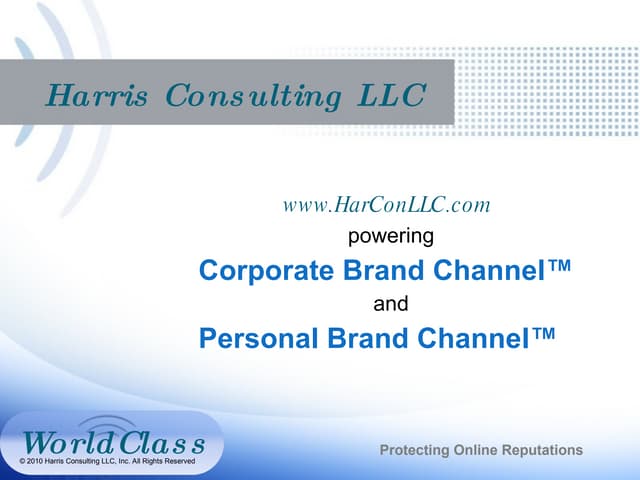 Automated Social Media Marketing Service Harris Consulting Presentation