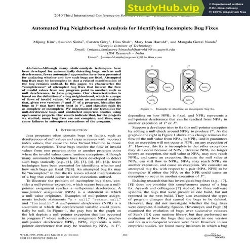Automated Bug Neighborhood Analysis for Identifying Incomplete Bug Fixes.pdf