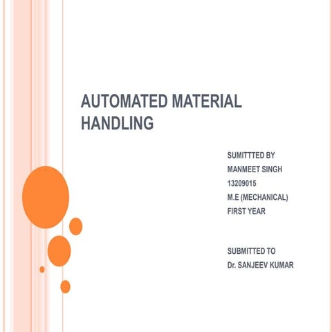 Automated material handling org PEC UNIVERSITY TECHNOLOGY 