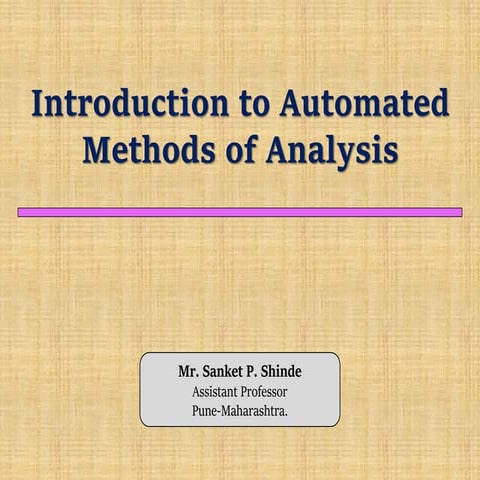 Automated Method of Analysis