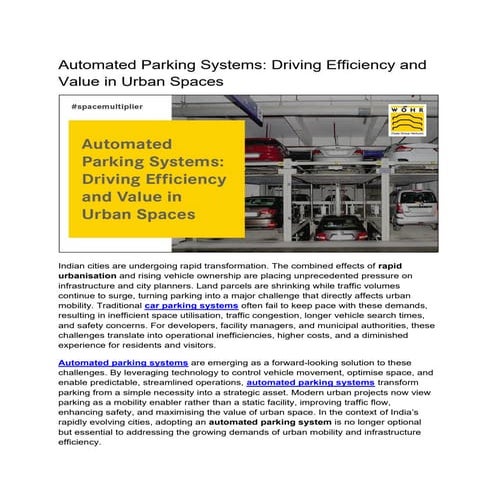 Curated visual reference: Automated Parking Systems Driving Efficiency And Value In Urban Space Photo Inspiration