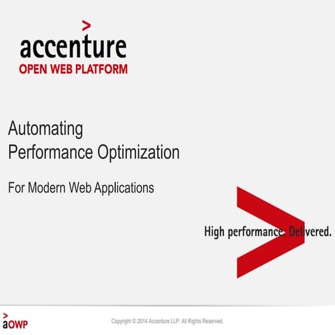 Automated perf optimization - html5 dev conf