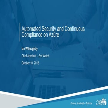 Automated Security & Continuous Compliance on Microsoft Azure