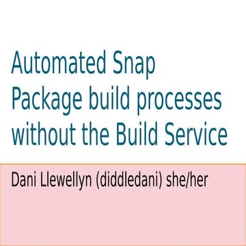 Automated Snap Package build processes without the Build Service