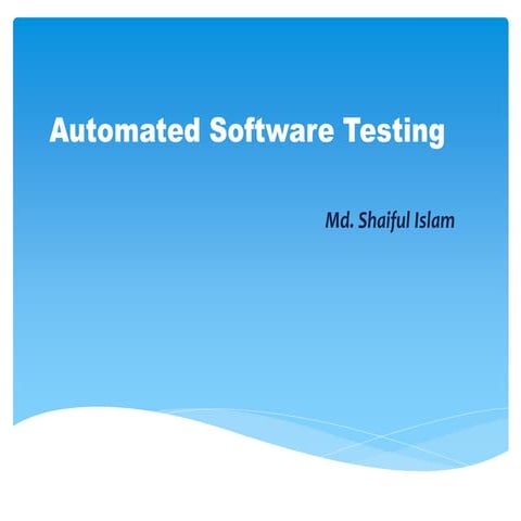 Automated software testing | PPT