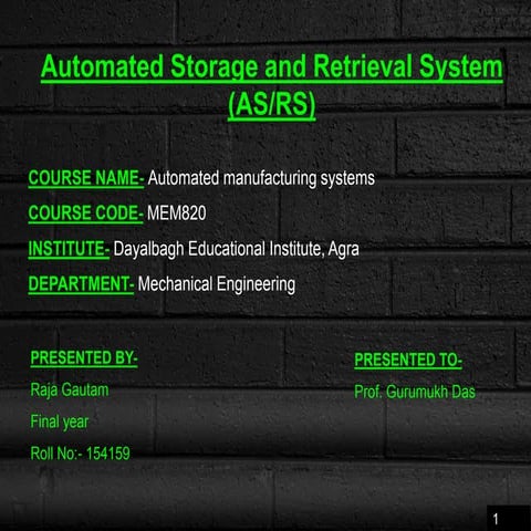 Automated storage and retrieval systems