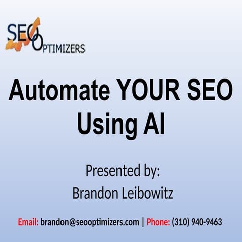Automate Your SEO Using AI - ChatGPT & Google Gemini