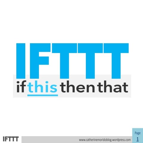 Automate Social Media Posting Selectively by using IFTTT-Catherine Morido-TheRockstarVP
