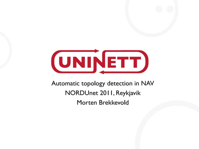 Automatic topology detection in NAV