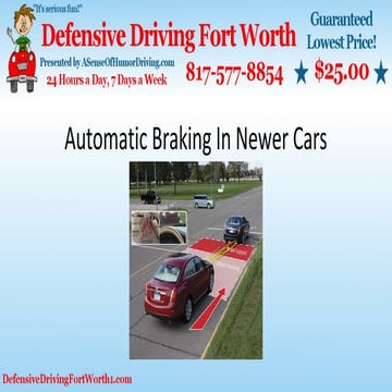 Automatic braking in newer cars