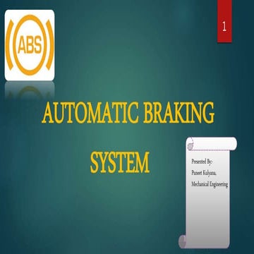 Automatic braking system | PPTX | Radio Control | Hobbies & Interests