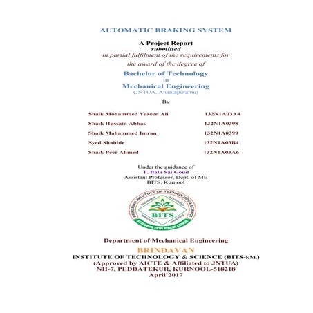 Automatic braking system whole project documentation.docx pdf