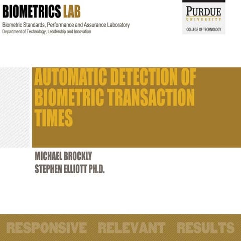 (2013) Automatic Detection of Biometrics Transaction Times