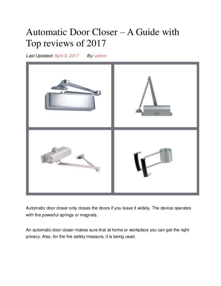 Automatic door closer