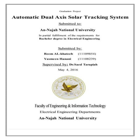 Automatic dual axis solar tracking system(eee499.blogspot.com)