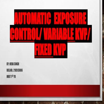 Automatic exposure control