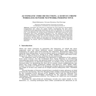 필독Automatic Fire Detection