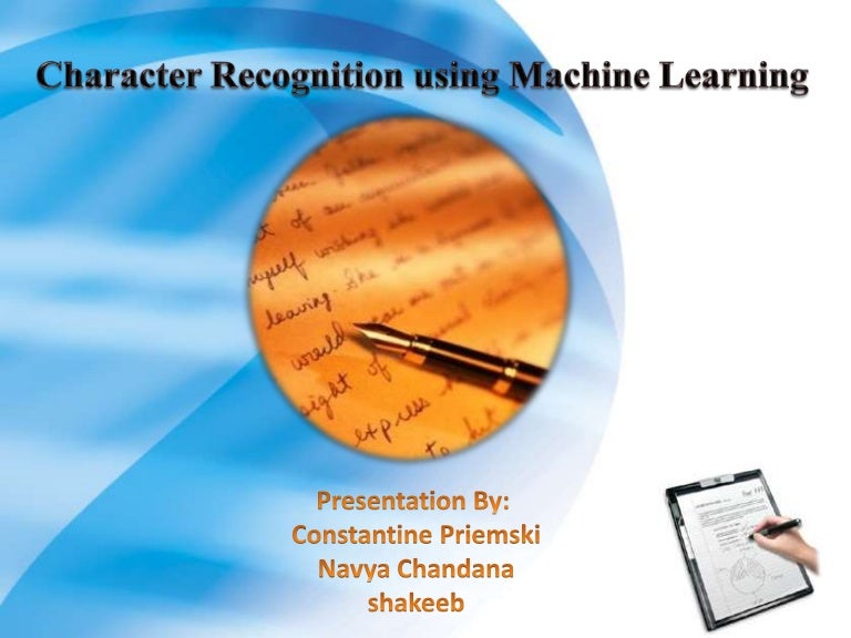 character recognition using machine learning
