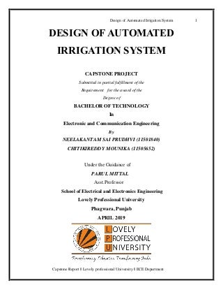 Automatic Irrigation System / Smart Irrigation System 