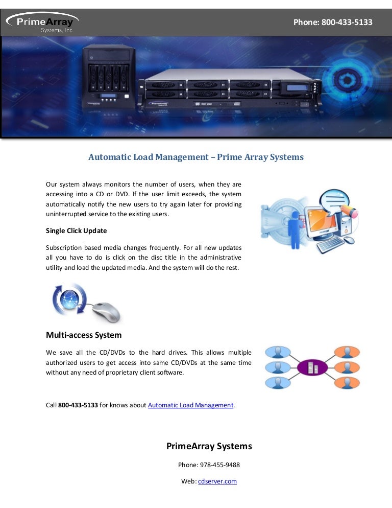 Automatic Load Management Prime Array Systems