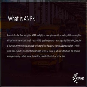 Automatic number plate recognition (anpr) | PPTX