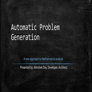 Automatic problem generation