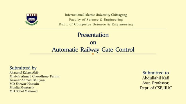 Automatic Railway Gate Control System with Arduino