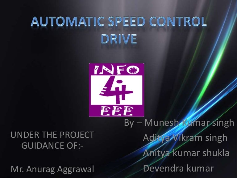 Automatic speed control of DC motor