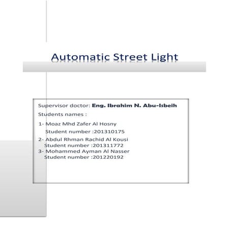 Automatic sreet light شروع1 1