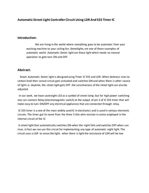 Automatic street light controller