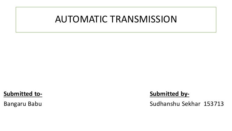 Automatic transmission
