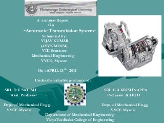 Automatic transmission system ppt