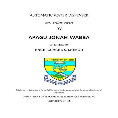 Automatic water dispenser