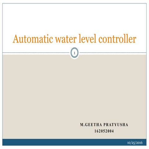 Automatic water level controller