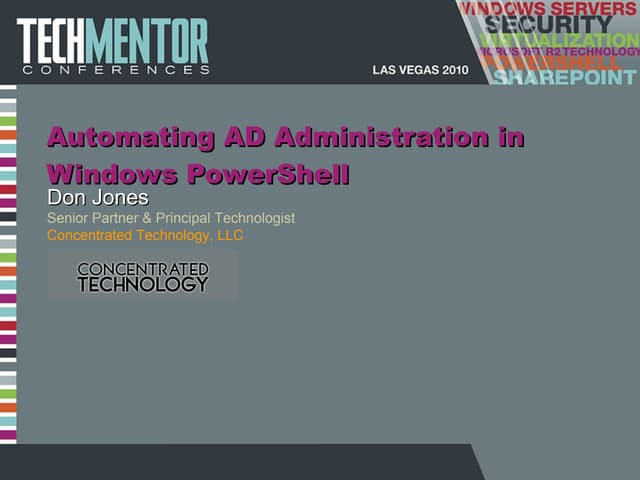 Automating ad with powershell