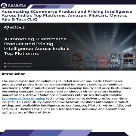 Automating ECommerce Product and Pricing Intelligence Across India’s Top Plat...