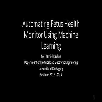 Automating fetal heart monitor using machine learning