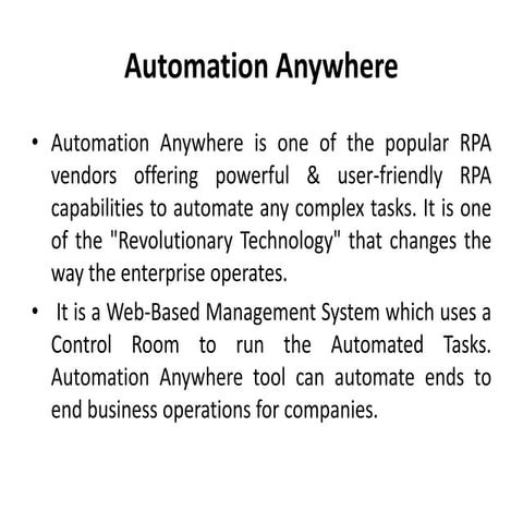 Automation anywhere