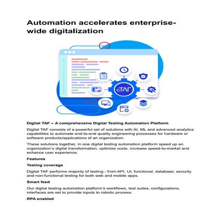 Automation accelerates enterprise-wide digitalization