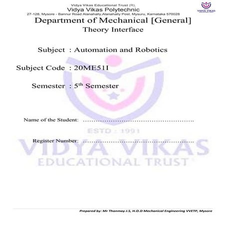 Automation and Robotics Week 01 Theory Notes 20ME51I.pdf