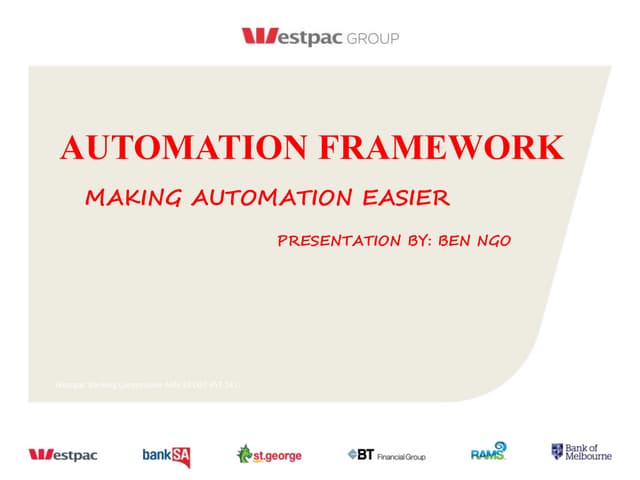 Automation Framework Presentation