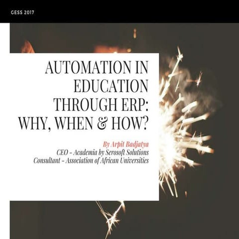 Automation in Education through ERP