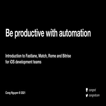 Automation in iOS development