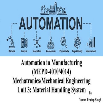 Automation in Manufacturing (Unit-3) by Varun Pratap Singh.pdf