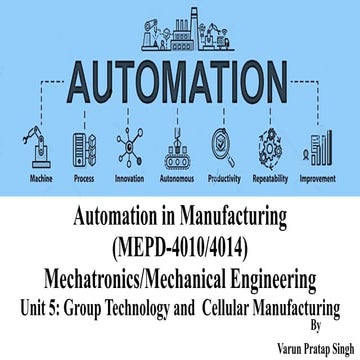 Automation in Manufacturing (Unit-5) by Varun Pratap Singh.pdf