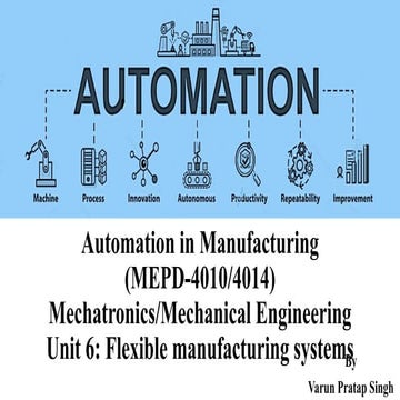 Automation in Manufacturing (Unit-6) by Varun Pratap Singh.pdf